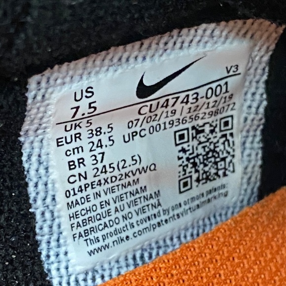 Nike Women’s Black Leather Air Force 1 Shadow Lo Pro Sneaker CU4743-001 NWT/NIB - Picture 13 of 14